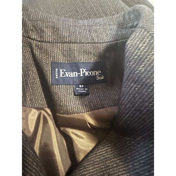 Evan-Picone gray stripes blazer size 8P - Picture 3 of 6